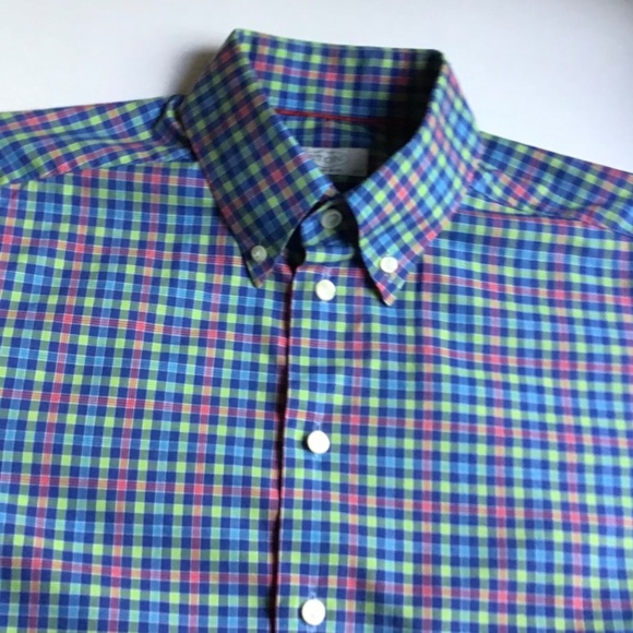 ETON contemporary colourful checkered cotton shirt Sz 15 3/4 made in Europe - Picture 8 of 11